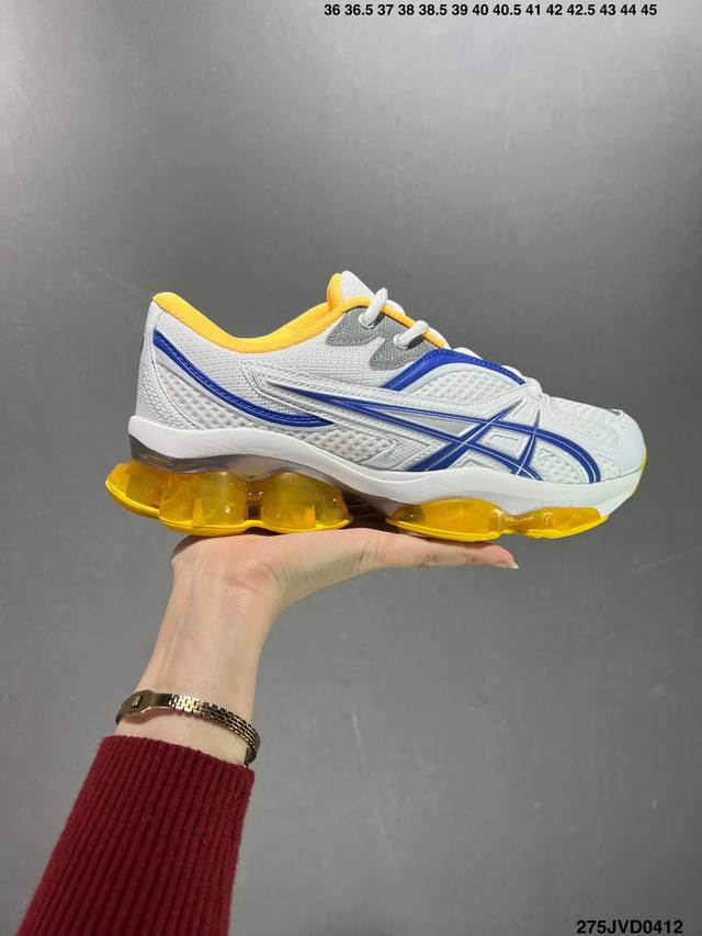 公司级asics Gel-Quantum Kinetic 复古跑鞋 Asics 亚瑟士 是日本实业家鬼冢喜八郎创立的跑鞋运动品牌，名字 想法源自著名的拉丁谚语“