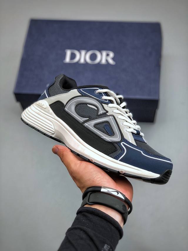 法国高奢时装品牌 迪奥 Dior B30 Low-To Sneaker B30系列低帮经典老爹风系带复古休闲运动慢跑鞋3Sn279Zrf_H900 尺码：40- - 点击图像关闭