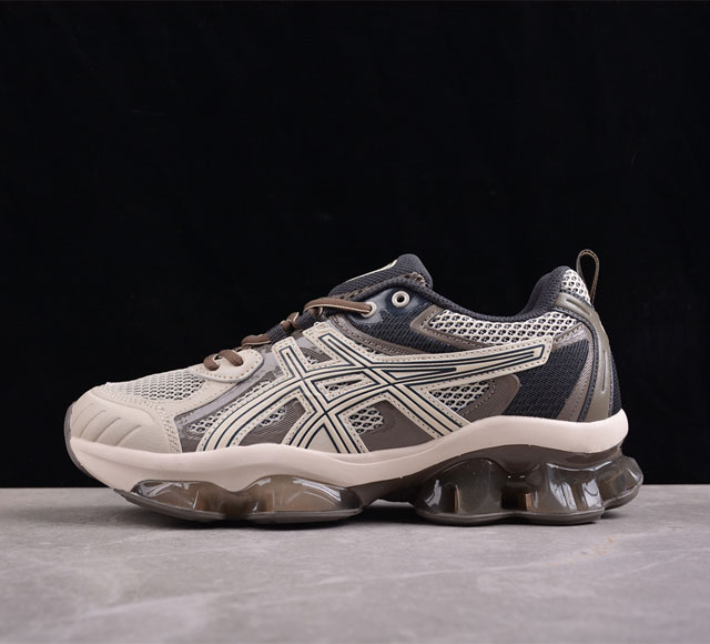 Asics Gel-Quantum Kinetic 亚瑟士 复古休闲运动鞋厚底增高老爹鞋 1203A270-201 采用 Gel Scutoid 技术的橡胶鞋底