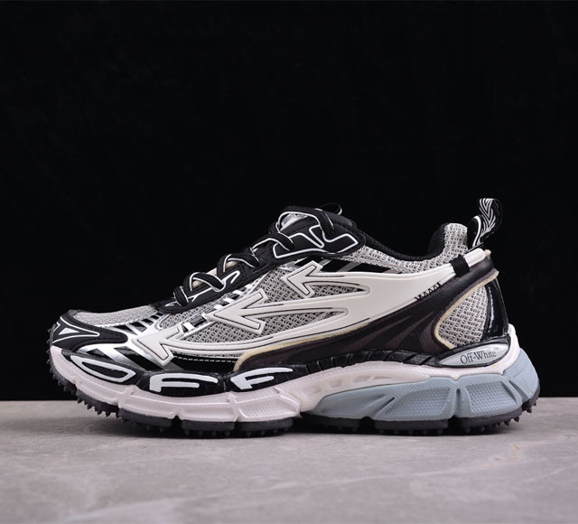 Off-White C O Virgil Abloh 2024年ow最新款跑鞋 百分百原盒正确版 原楦原纸板数据开发4层分离大底鞋面采用3D立体打印和多种材料拼