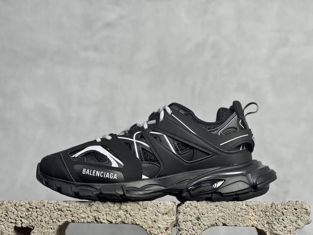 H版 性价比 Balenciaga Sneaker Tess 黑白 S.Gomma 巴黎3.0 三代户外网面概念鞋 #原装大盒 从里到外 一切百分百还原官方配置